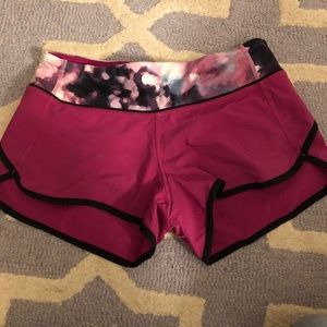 Lululemon speed shorts pink 4
